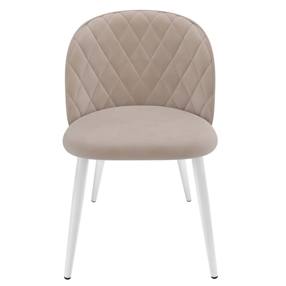 Фото 2 Стул Milavio Венский AMO-2Б 46x78x55 см велюр цвет бежевый/белый