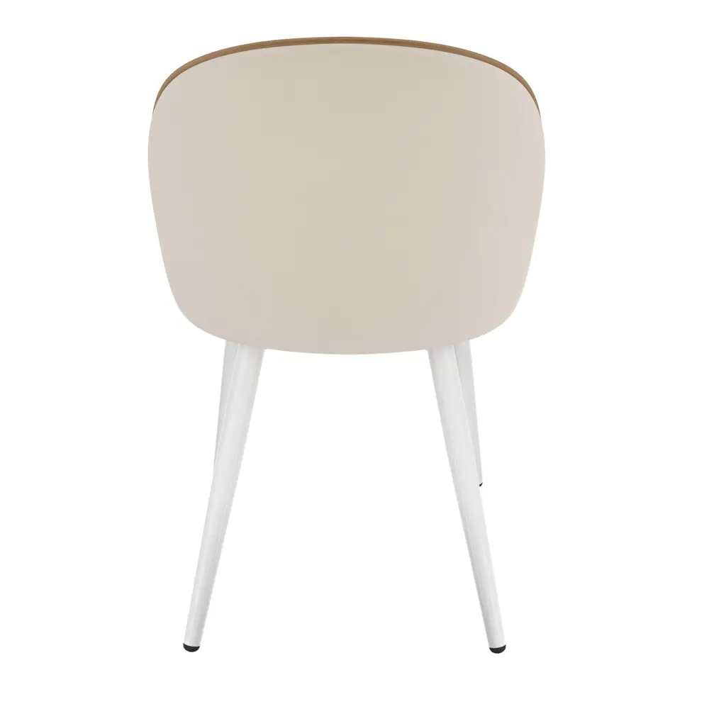 Фото 6 Стул Milavio Лори Лайт AMO-1/AMO-7Б 46x78x55 см велюр цвет бежевый/белый