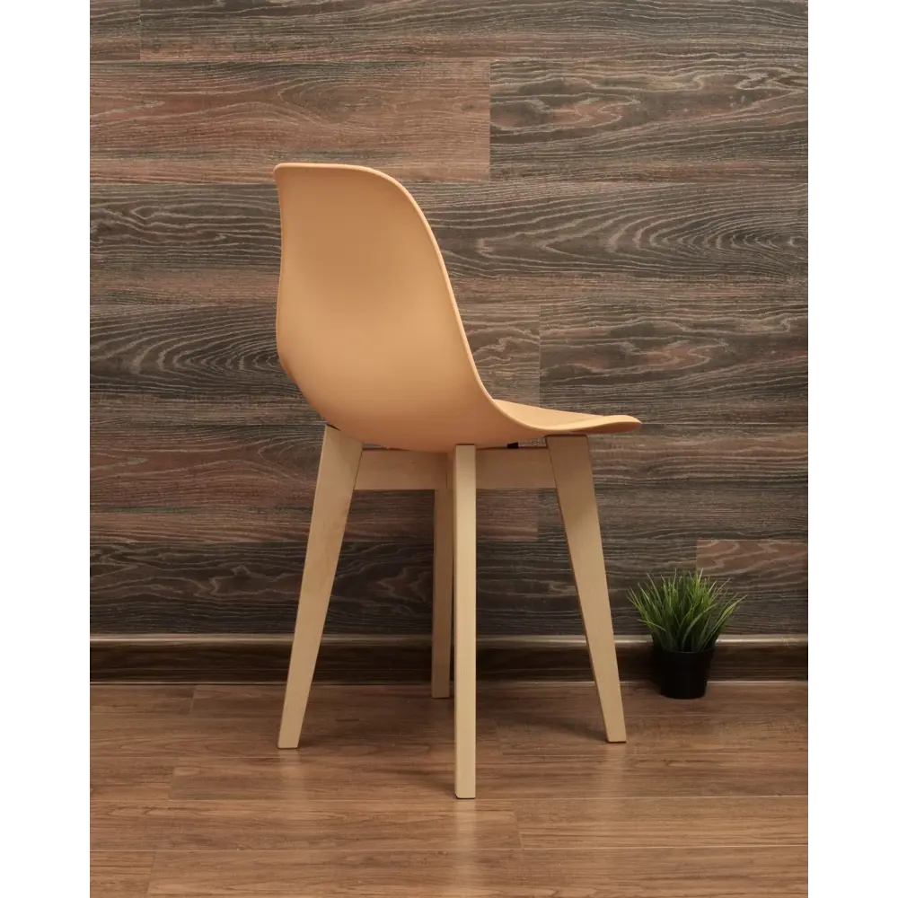 Фото 3 Комплект стульев 3 шт Zip-Mebel Сашш 45x83x46 см ABS-пластик цвет персиковый/светлое дерево Фото 3 Комплект стульев 3 шт Zip-Mebel Сашш 45x83x46 см ABS-пластик цвет персиковый/светлое дерево