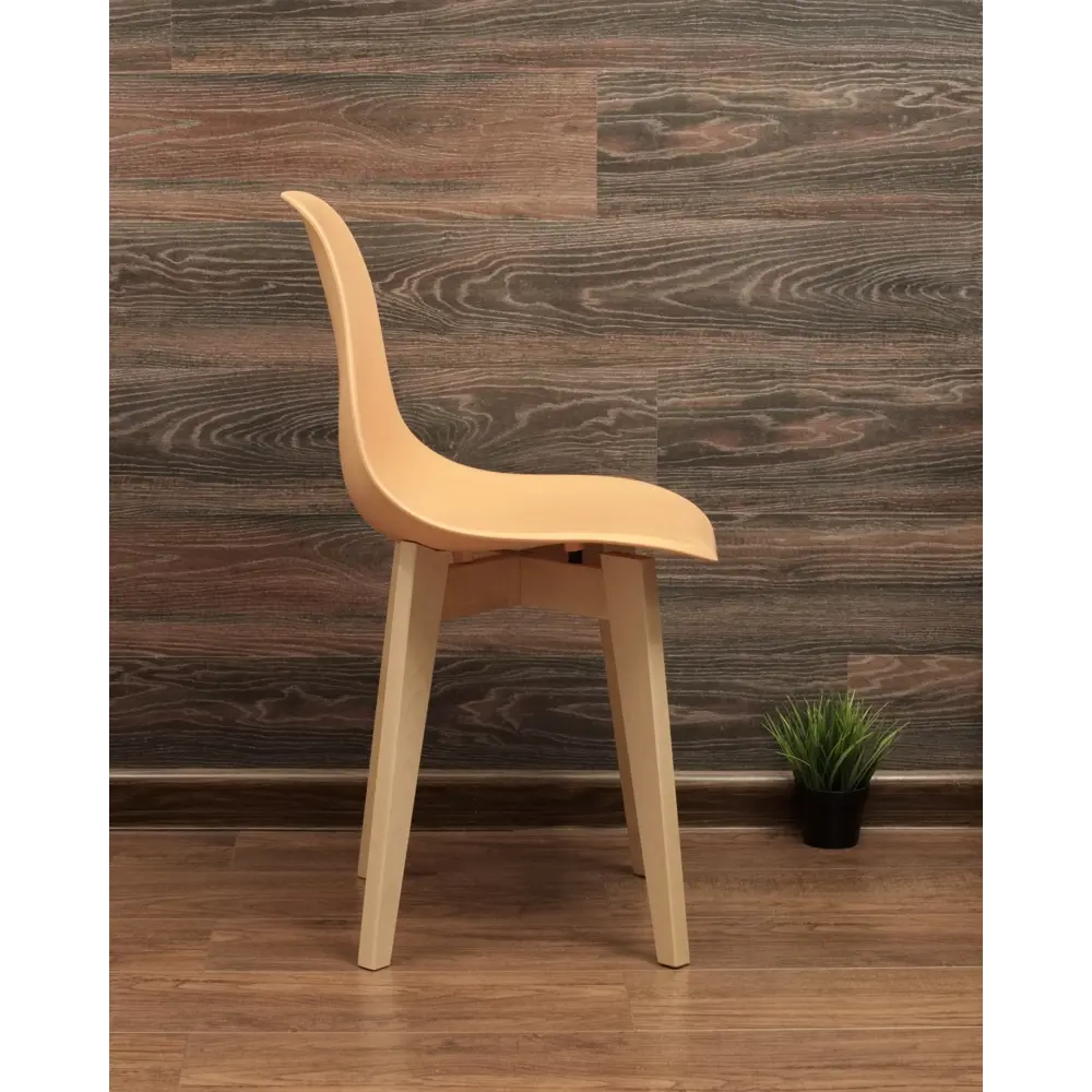 Фото 2 Комплект стульев 3 шт Zip-Mebel Сашш 45x83x46 см ABS-пластик цвет персиковый/светлое дерево Фото 2 Комплект стульев 3 шт Zip-Mebel Сашш 45x83x46 см ABS-пластик цвет персиковый/светлое дерево