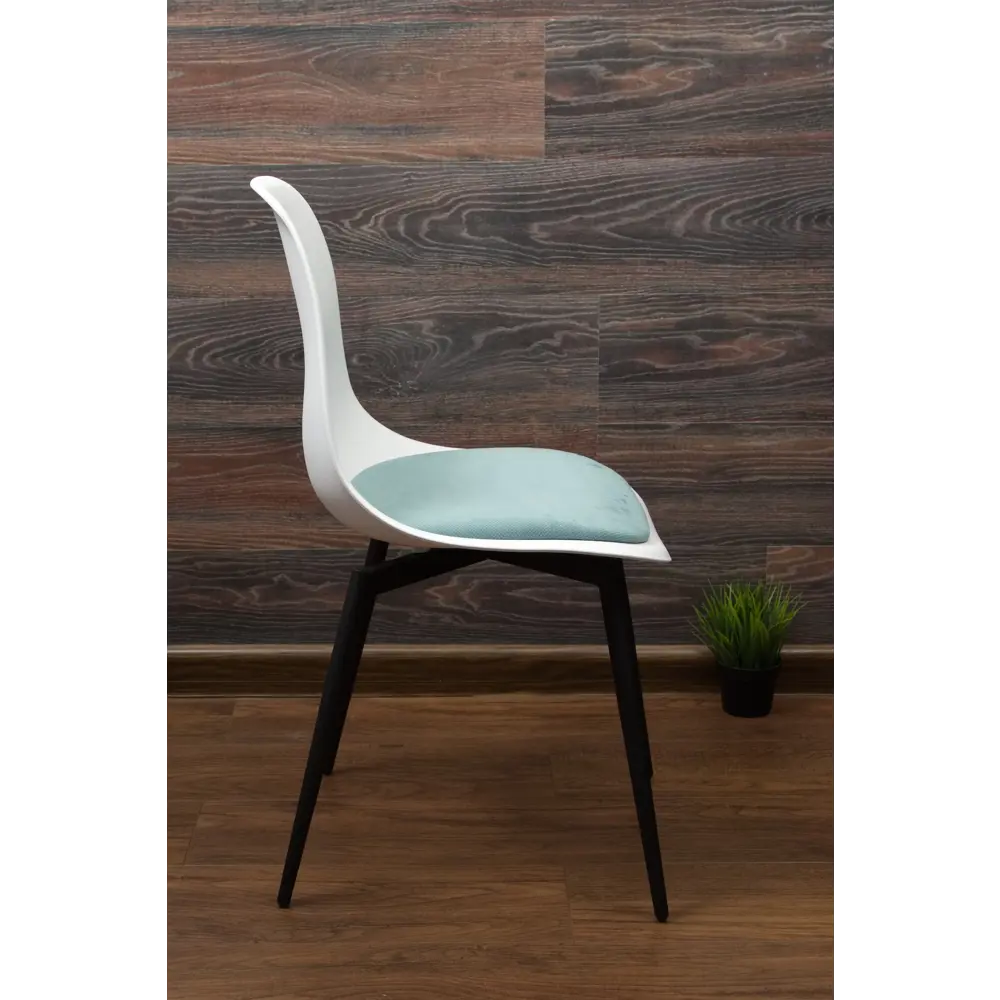 Фото 9 Стул Zip-Mebel Туссе 45x83x46 см велюр цвет белый/бирюзовый Фото 9 Стул Zip-Mebel Туссе 45x83x46 см велюр цвет белый/бирюзовый