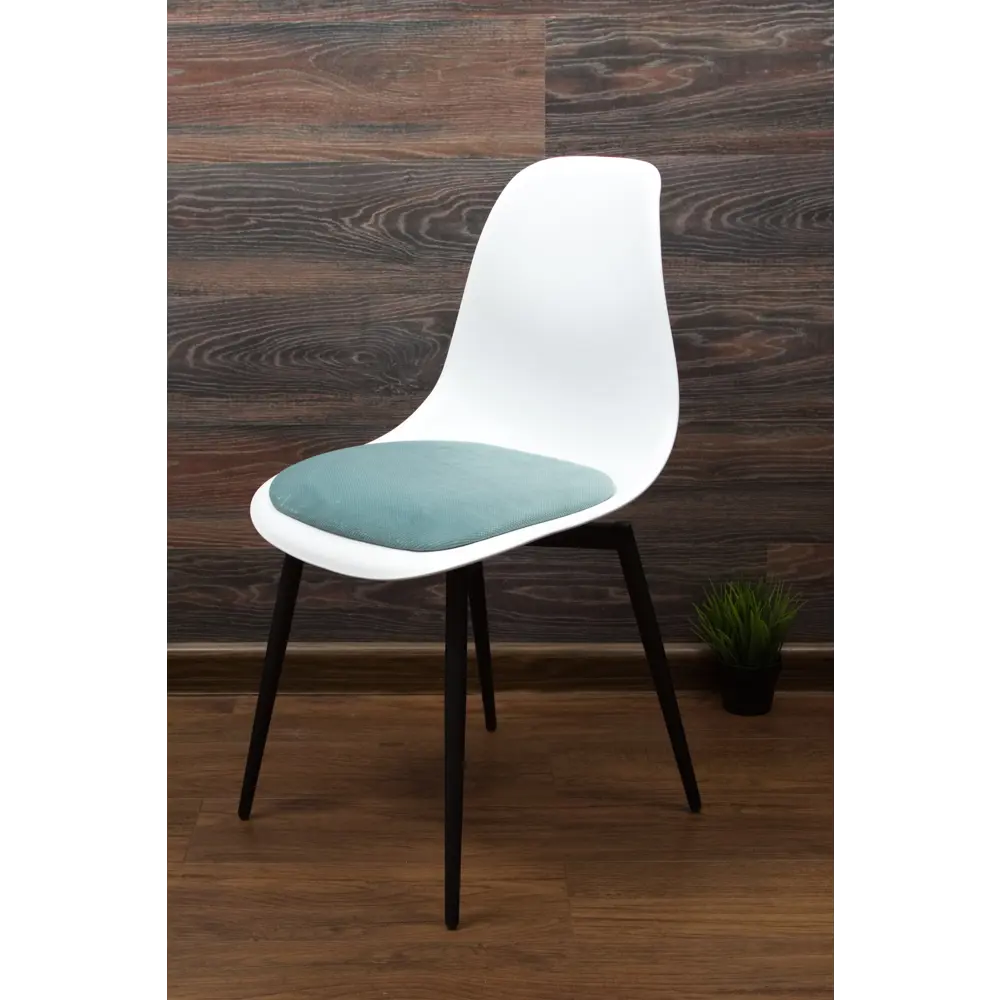 Фото 5 Стул Zip-Mebel Туссе 45x83x46 см велюр цвет белый/бирюзовый Фото 5 Стул Zip-Mebel Туссе 45x83x46 см велюр цвет белый/бирюзовый
