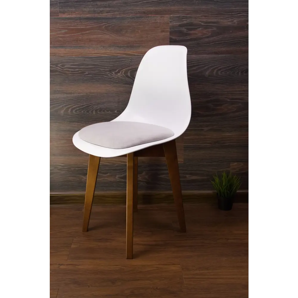 Фото 2 Комплект стульев 3 шт Zip-mebel Сашш 45x83x46 см велюр цвет белый/светло-серый/орех Фото 2 Комплект стульев 3 шт Zip-mebel Сашш 45x83x46 см велюр цвет белый/светло-серый/орех