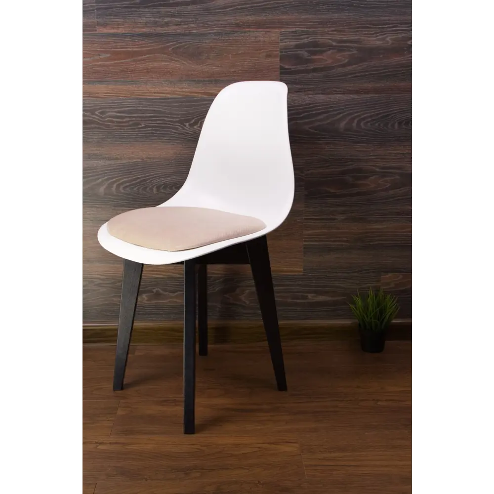 Фото 2 Комплект стульев 3 шт Zip-mebel Сашш 45x83x46 см велюр цвет белый/бежевый/черный Фото 2 Комплект стульев 3 шт Zip-mebel Сашш 45x83x46 см велюр цвет белый/бежевый/черный