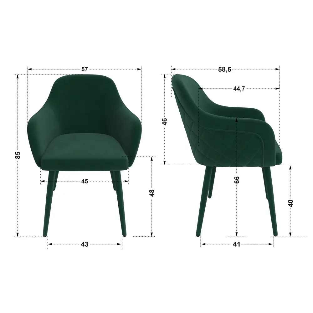 Фото 7 Стул Milavio ВенецияMR-32 57x85x58 см велюр цвет зеленый