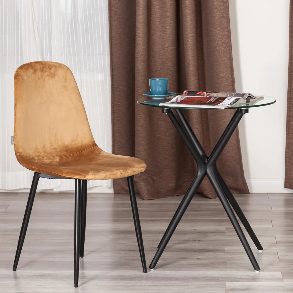Фото 2 Комплект кухонных стульев 4 шт Tetchair Breeze 44x86x53 см велюр цвет коричневый Фото 2 Комплект кухонных стульев 4 шт Tetchair Breeze 44x86x53 см велюр цвет коричневый