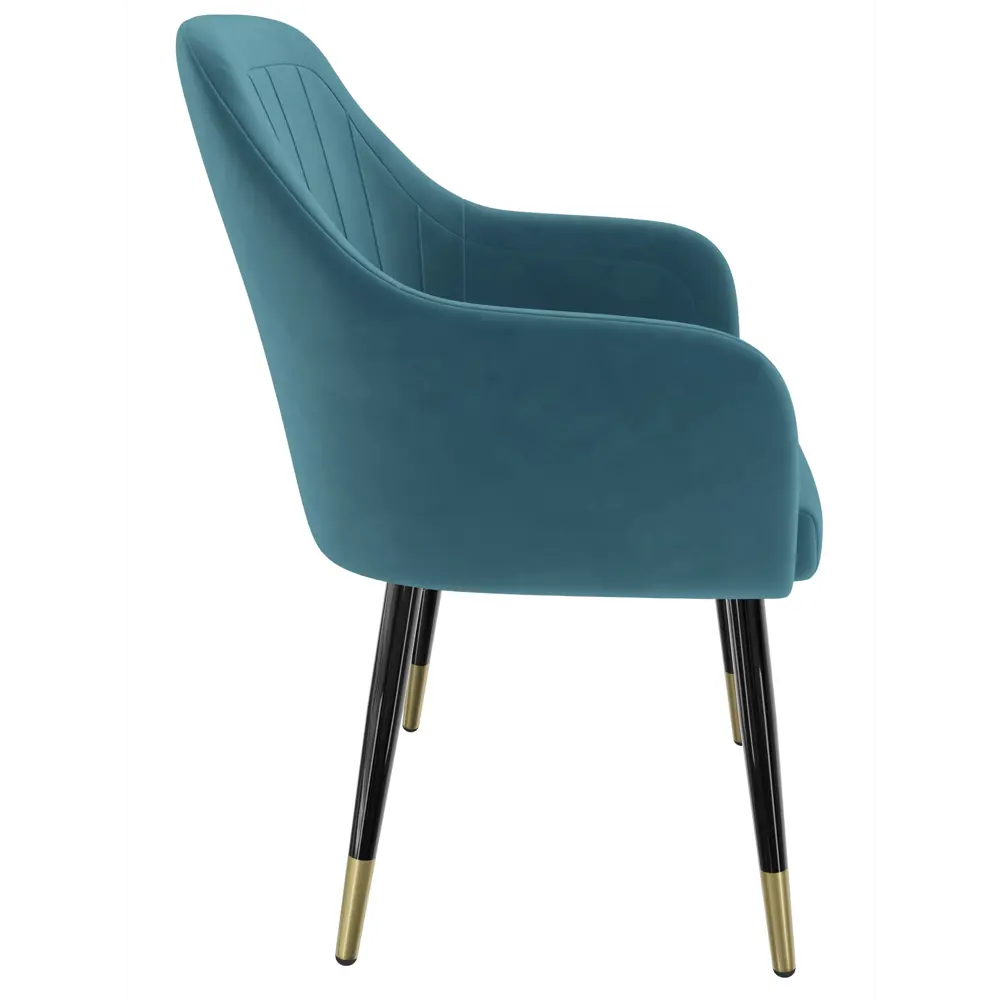 Фото 3 Стул для кухни обеденный Milavio Миллениум25/2Ч 45x85x58.5 см велюр цвет синий