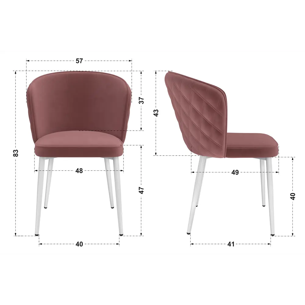 Фото 6 Стул для кухни обеденный Milavio Y801-V Seat Orange Box 57x83x49 см велюр цвет красный Фото 6 Стул для кухни обеденный Milavio Y801-V Seat Orange Box 57x83x49 см велюр цвет красный