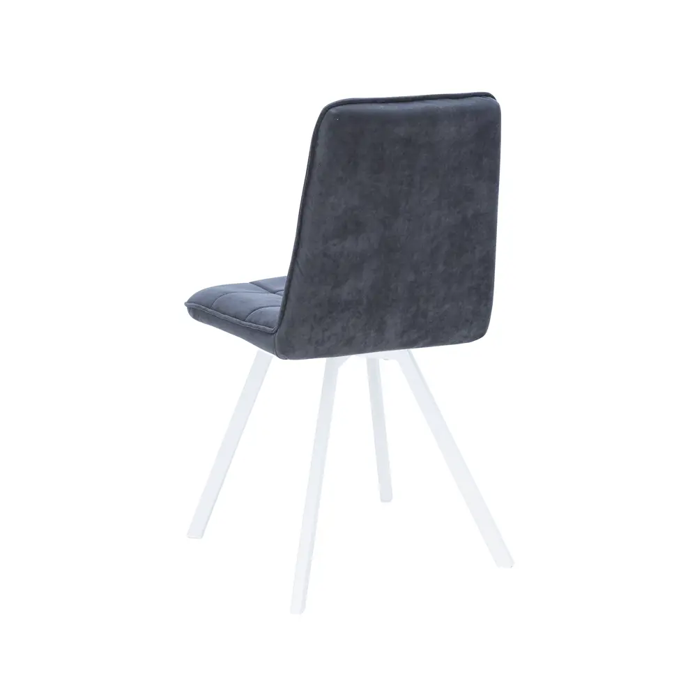 Фото 3 Стул Leset Норман металл белый ткань графитовый