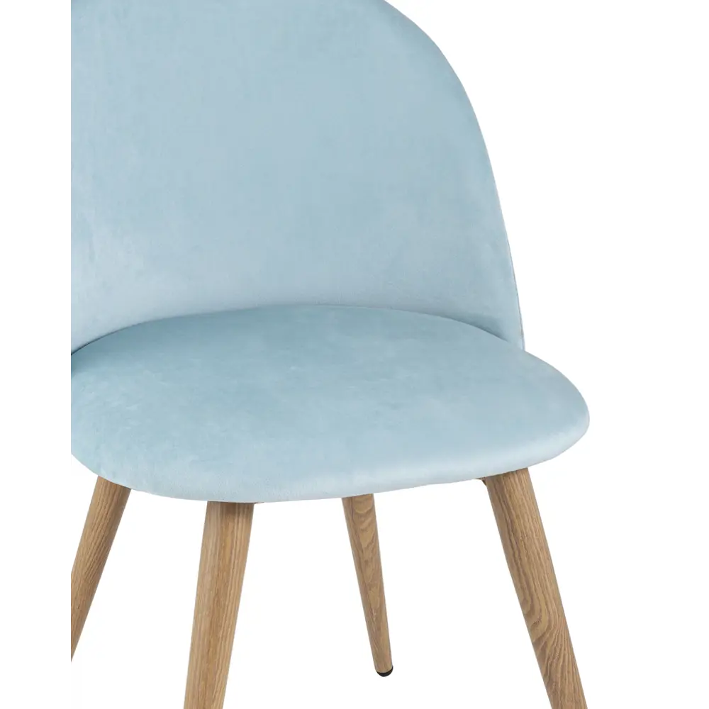Фото 2 Стул кухонный Стул груп Лион 77x53x49 см велюр цвет голубой DC-69030 HLR-16
