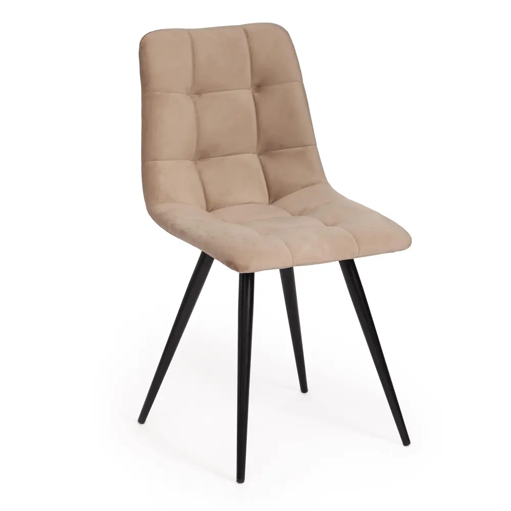 Фото 3 Комплект стульев 4 шт Tetchair Chilly 88x53x45 см вельвет цвет бежевый/черный