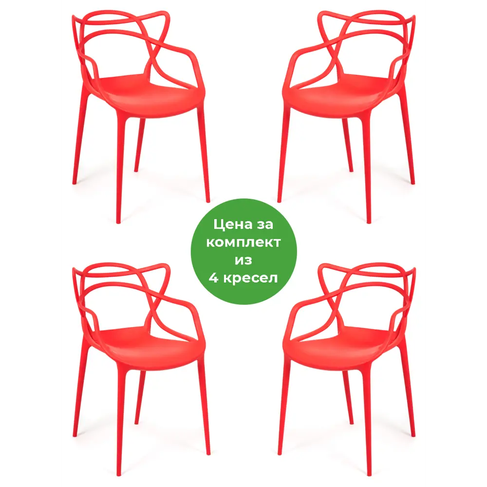 Фото Кухонный стул Tetchair Cat chair (mod. 028) 84x56x54 см пластик цвет красный