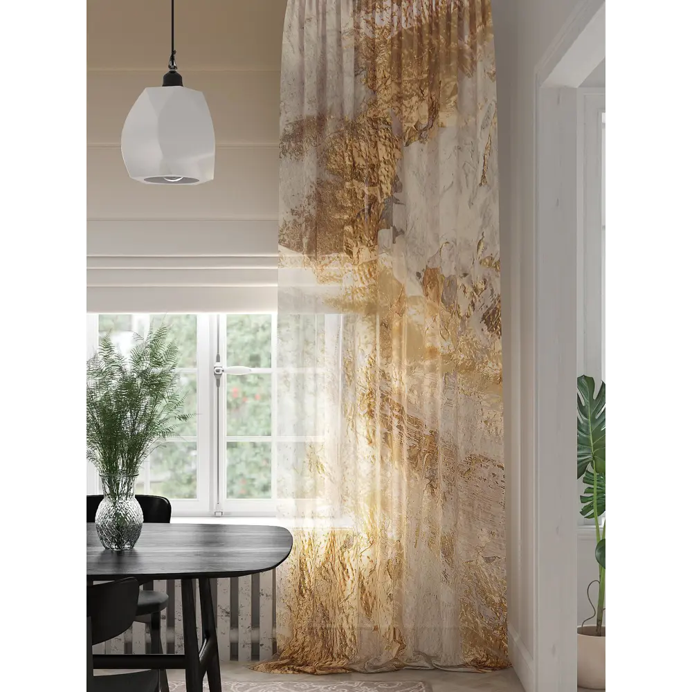 Фото 4 Тюль на ленте Helga Ханмиксен 150x280 см вуаль цвет бежевый HH974269