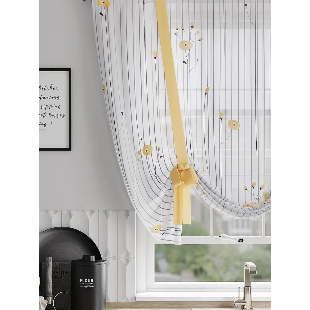 Фото 3 Тюль на ленте Helga Нармикас вуаль 150x150 см цвет белый HH518114 Фото 3 Тюль на ленте Helga Нармикас вуаль 150x150 см цвет белый HH518114