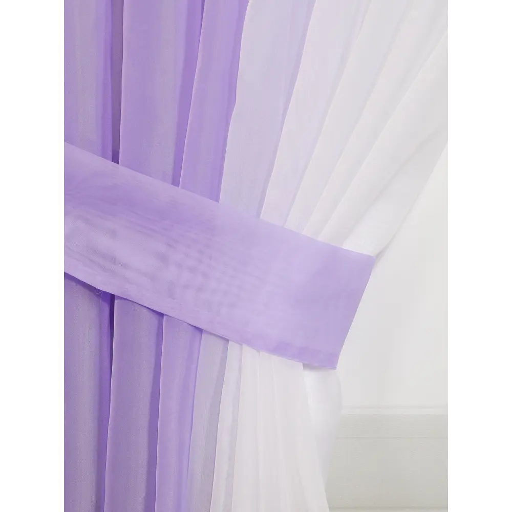 Фото 3 Тюль на ленте Helga Шатун вуаль 300x270 см цвет фиолетовый HH206158