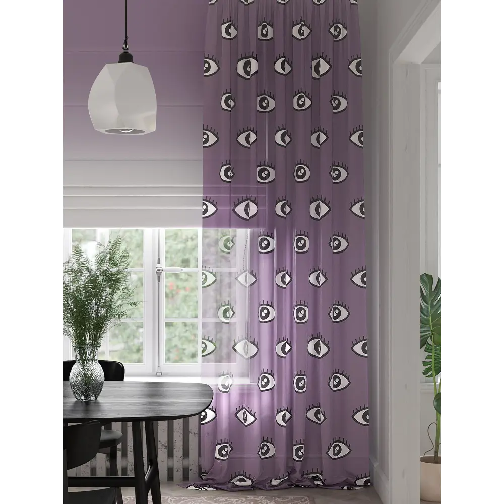 Фото 4 Тюль на ленте Helga Лиментор 150x280 см вуаль цвет белый HH974415