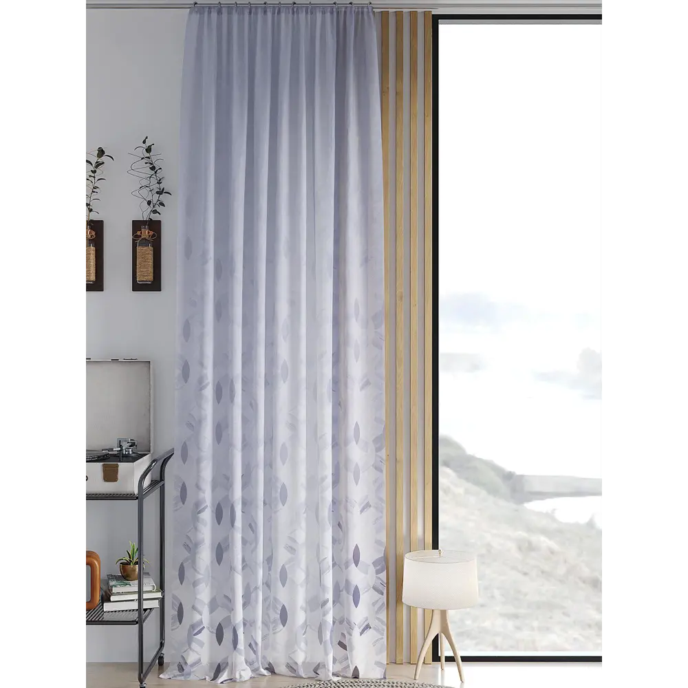 Фото Тюль на ленте Helga Менмиренс вуаль 150x260 см цвет белый HH542135 Фото Тюль на ленте Helga Менмиренс вуаль 150x260 см цвет белый HH542135