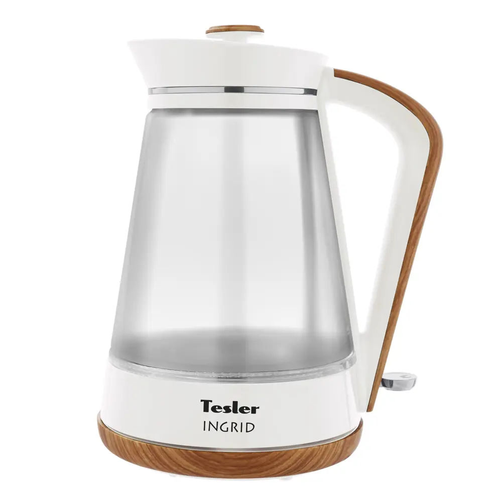 Фото Электрический чайник TESLER INGRID 1.7 л стекло KT-1750 WHITE, белый Фото Электрический чайник TESLER INGRID 1.7 л стекло KT-1750 WHITE, белый