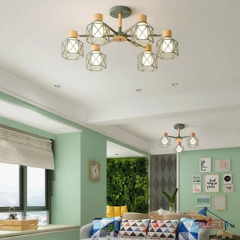 Фото 9 Люстра на штанге ImperiumLoft  189497-26 Corf 8 ламп 32 м² цвет желтый