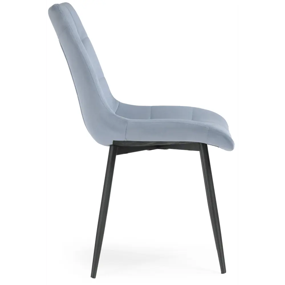 Фото 4 Стул Woodville Sidra 52x84x58 см велюр цвет черный/голубой