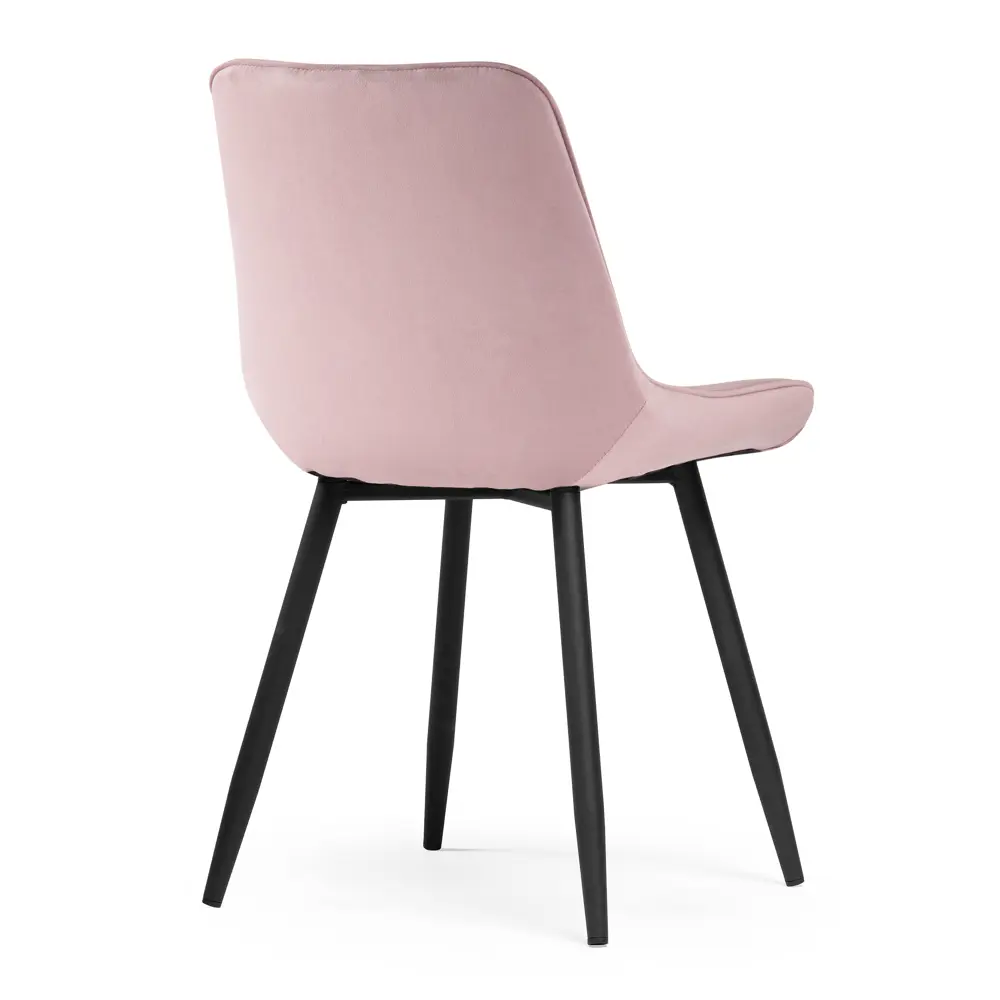 Фото 5 Стул Мебельные Решения Седа 50.50x83x57 см велюр цвет черный/розовый Фото 5 Стул Мебельные Решения Седа 50.50x83x57 см велюр цвет черный/розовый