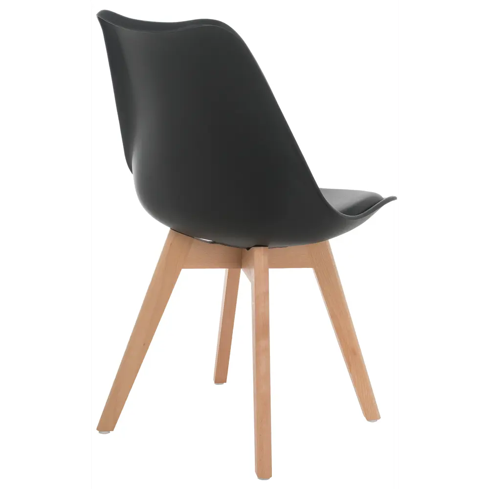 Фото 5 Стул Woodville Bonuss 50x82x57 см искусственная кожа цвет черный матовый Фото 5 Стул Woodville Bonuss 50x82x57 см искусственная кожа цвет черный матовый