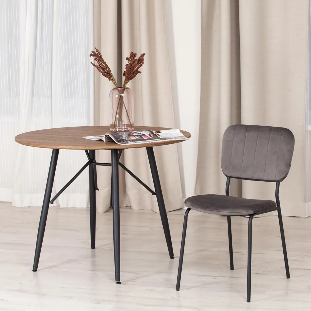 Фото 2 Кухонный стул Tetchair Carol 82x45x56 см вельвет цвет светло-серый Фото 2 Кухонный стул Tetchair Carol 82x45x56 см вельвет цвет светло-серый