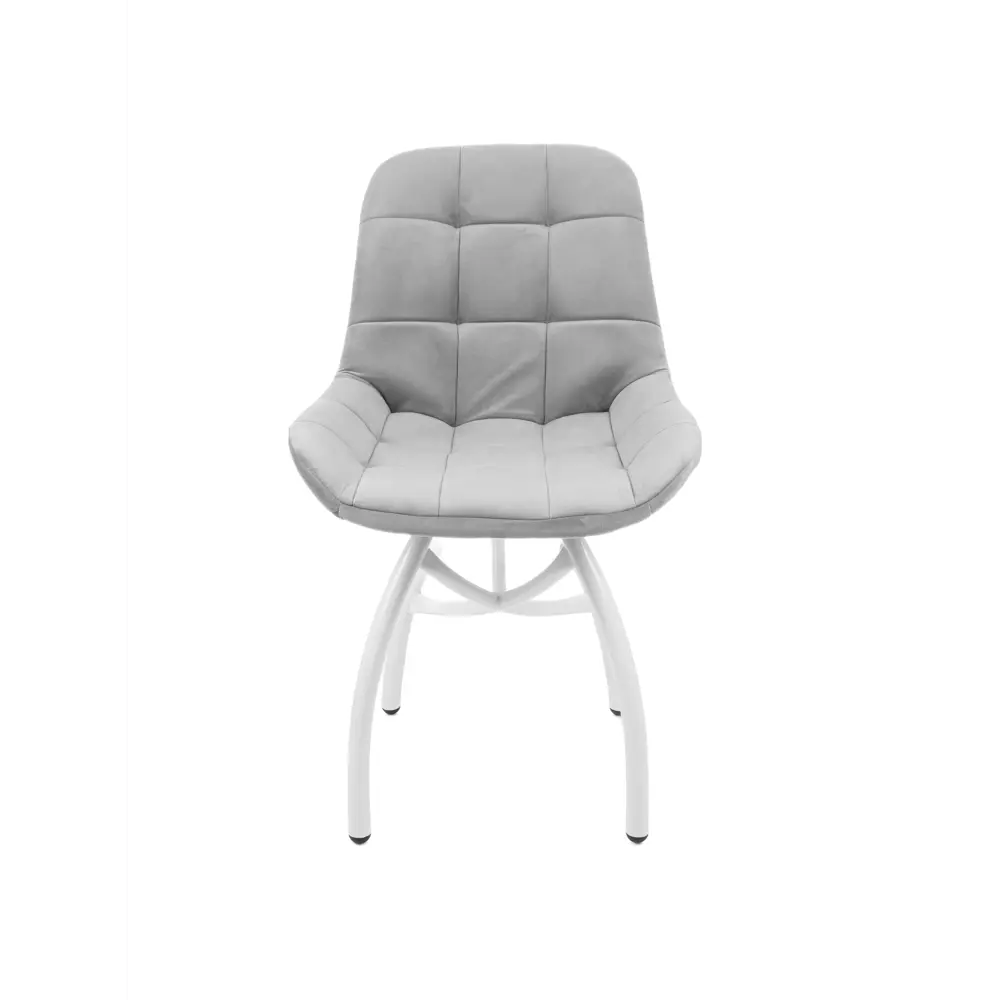 Фото Стул M-Group Лира шарики 44x95x40 см велюр цвет серый/белый Фото Стул M-Group Лира шарики 44x95x40 см велюр цвет серый/белый