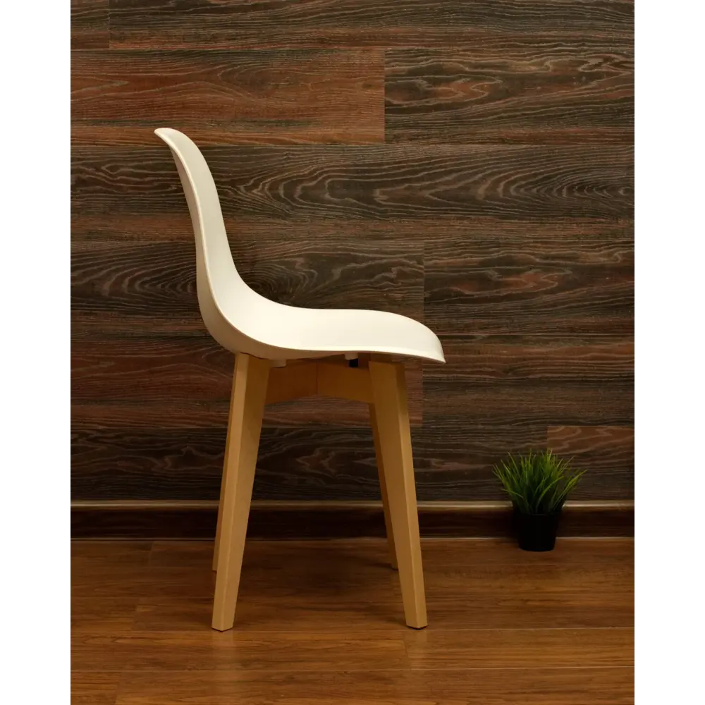 Фото 2 Стул Zip-Mebel Сашш 45x83x46 см ABS-пластик цвет белый/светлое дерево Фото 2 Стул Zip-Mebel Сашш 45x83x46 см ABS-пластик цвет белый/светлое дерево