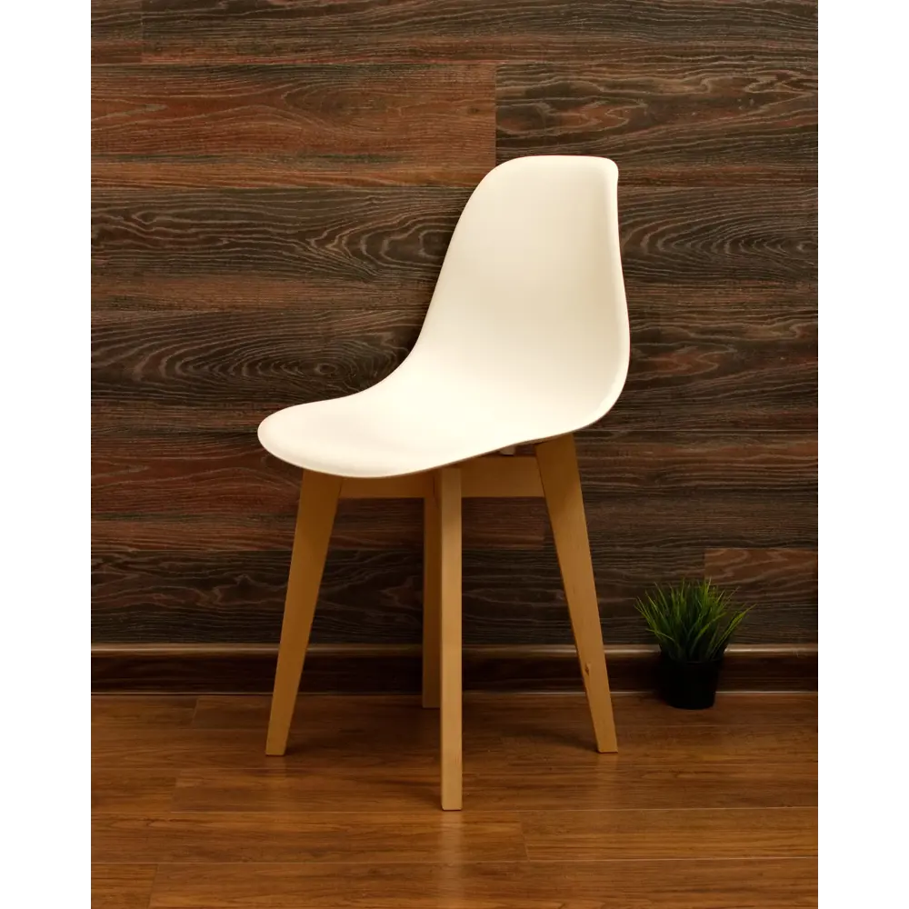 Фото 5 Стул Zip-Mebel Сашш 45x83x46 см ABS-пластик цвет белый/светлое дерево Фото 5 Стул Zip-Mebel Сашш 45x83x46 см ABS-пластик цвет белый/светлое дерево
