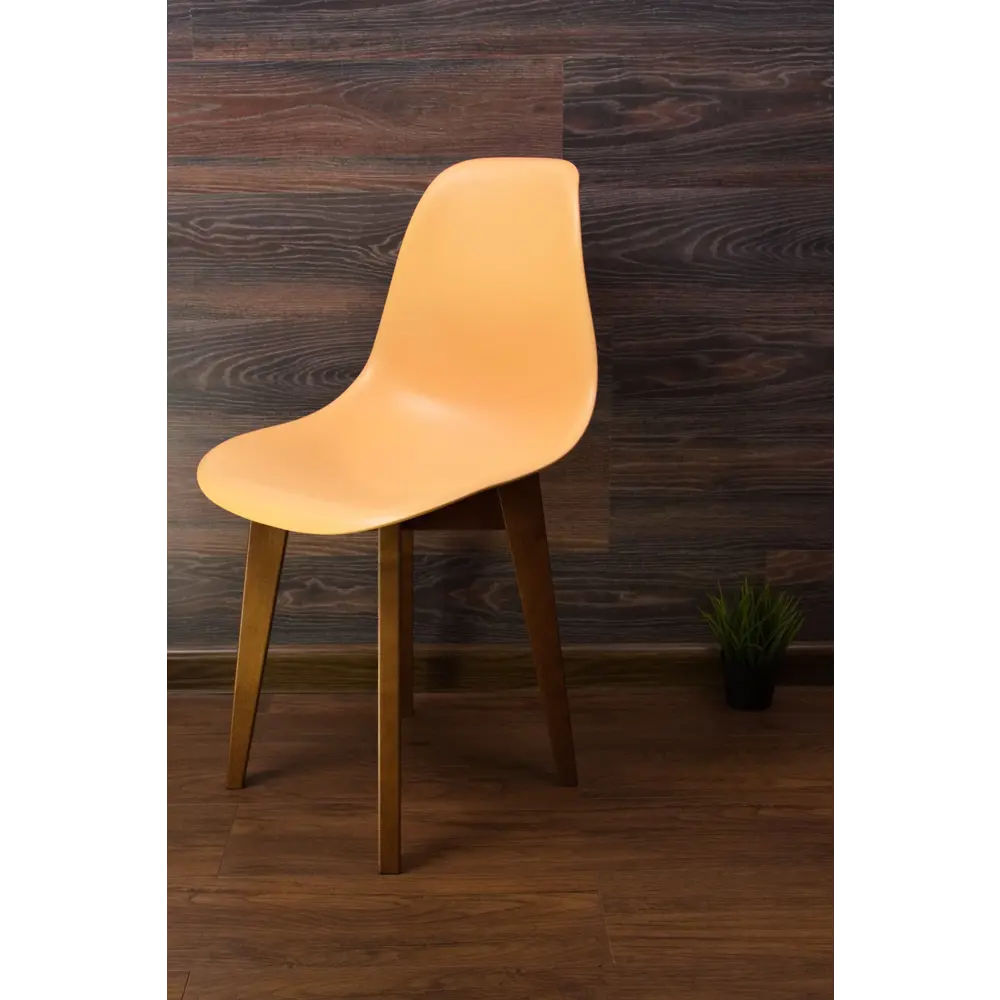 Фото 2 Комплект стульев 3 шт Zip-Mebel Сашш 45x83x46 см ABS-пластик цвет персиковый/темное дерево Фото 2 Комплект стульев 3 шт Zip-Mebel Сашш 45x83x46 см ABS-пластик цвет персиковый/темное дерево