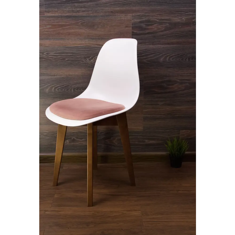 Фото 2 Комплект стульев 2 шт Zip-mebel Сашш 45x83x46 см велюр цвет белый/розовый/орех Фото 2 Комплект стульев 2 шт Zip-mebel Сашш 45x83x46 см велюр цвет белый/розовый/орех