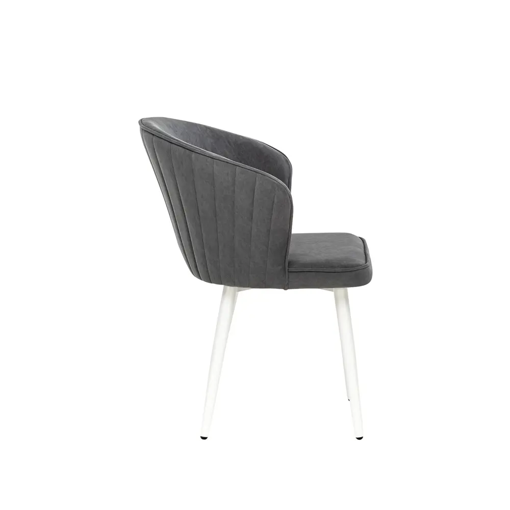 Фото Стул Leset Эшби 49x86x63 см велюр цвет белый/графит