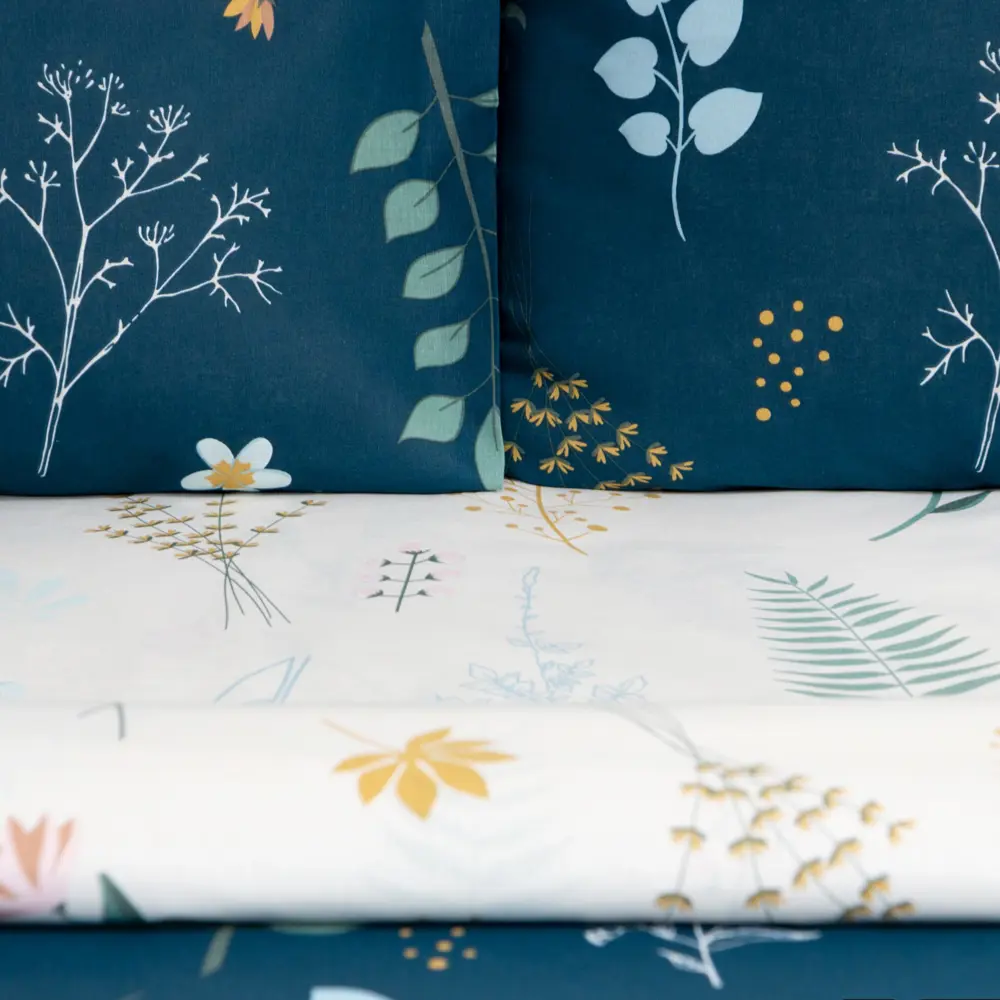 Фото 2 Комплект постельного белья Этель Herbs поплин 1.5-спальный наволочки 50 x 70- 2 шт цвет белый