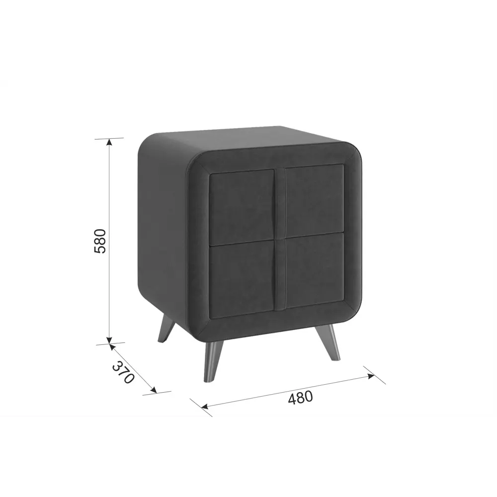 Фото 2 Тумба прикроватная Mebelson 48x58x37 см 1 ящик ЛДСП цвет капучино Фото 2 Тумба прикроватная Mebelson 48x58x37 см 1 ящик ЛДСП цвет капучино