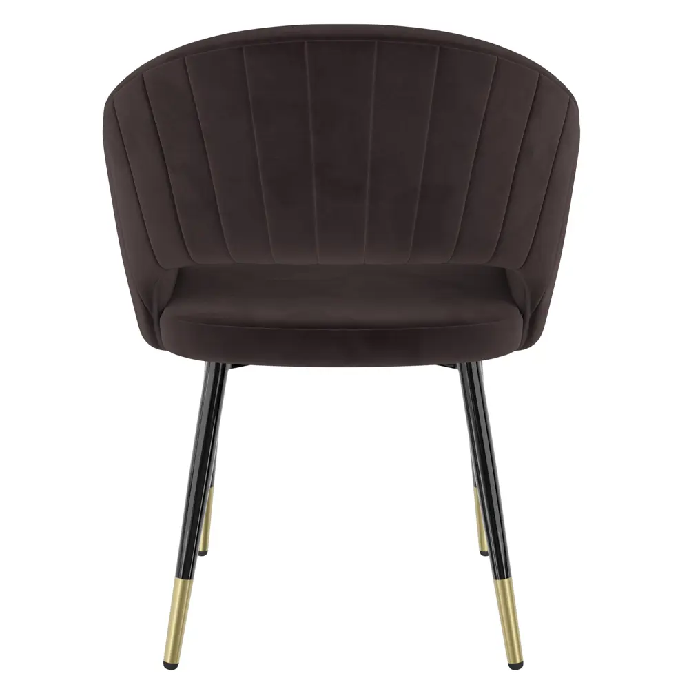 Фото 4 Стул для кухни обеденный Milavio Агат33Ч 43x78x58 см велюр цвет коричневый