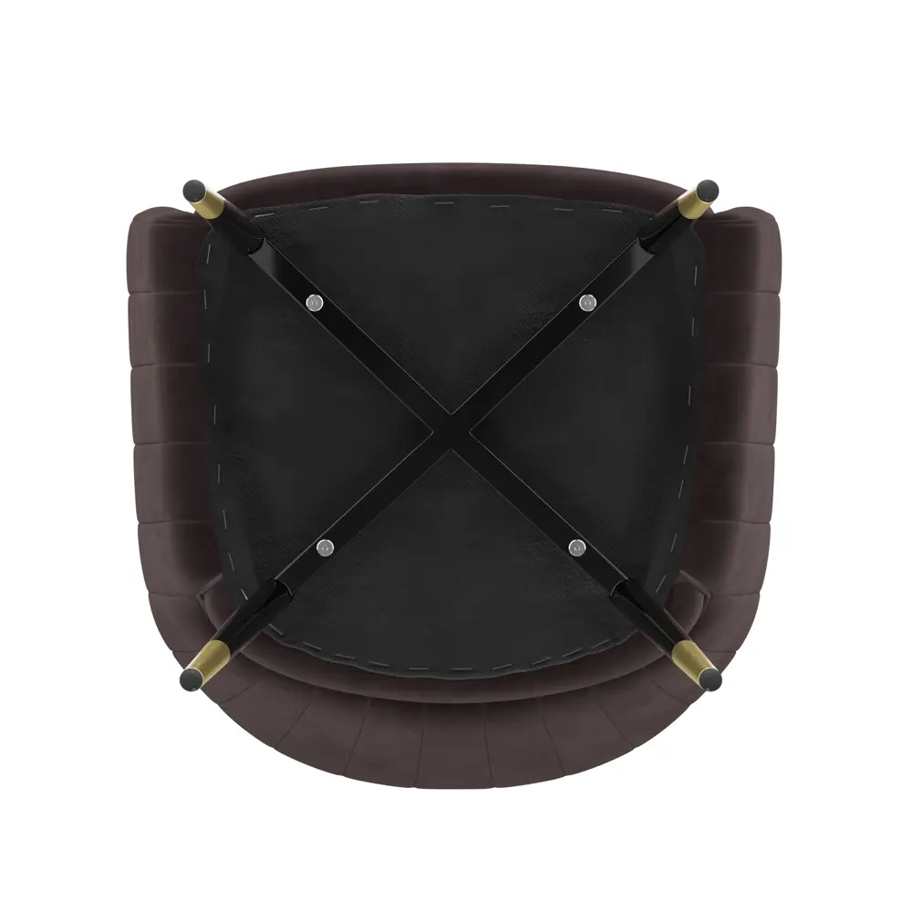 Фото 5 Стул для кухни обеденный Milavio Агат33Ч 43x78x58 см велюр цвет коричневый