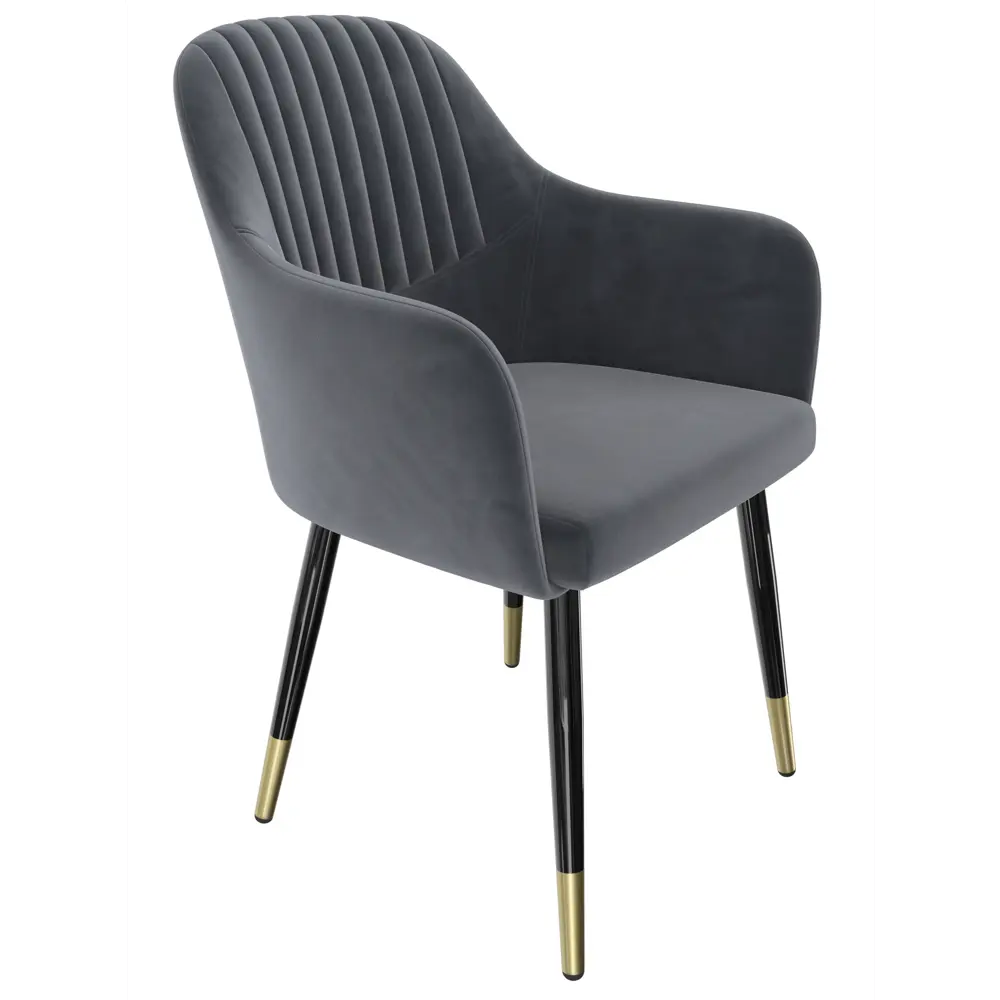 Фото 3 Стул для кухни обеденный Milavio Миллениум1/4Ч/З 45x85x58 см велюр цвет серый/серебристый Фото 3 Стул для кухни обеденный Milavio Миллениум1/4Ч/З 45x85x58 см велюр цвет серый/серебристый