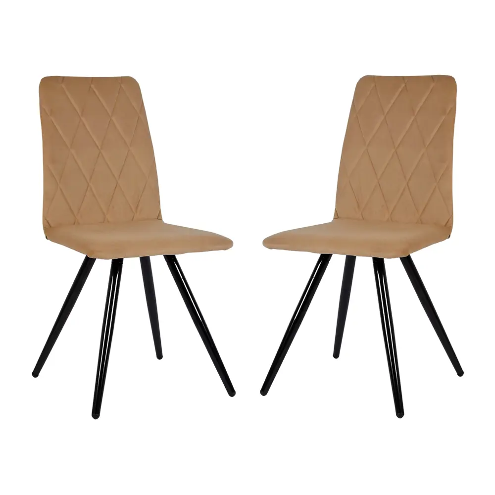 Фото 9 Комплект обеденных стульев 2 шт Polini Home rio sm 45x89x39 см велюр цвет бежевый