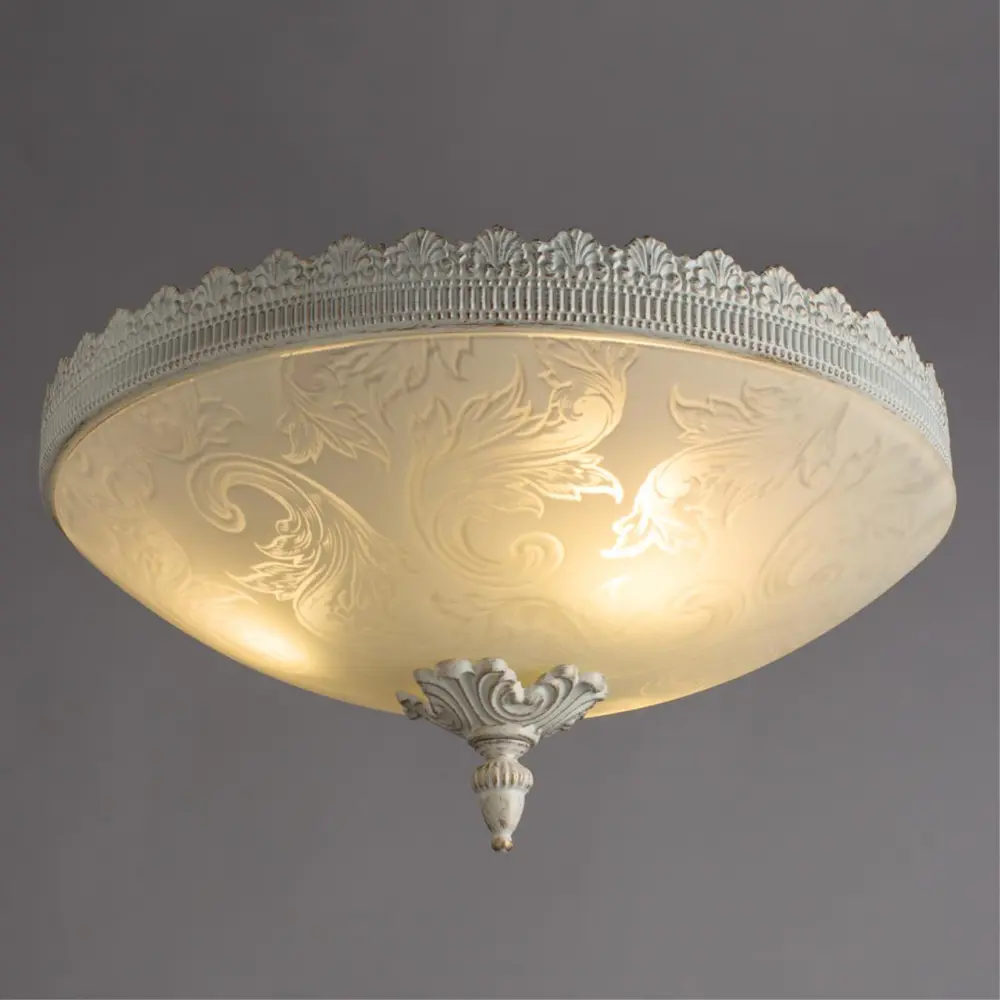 Фото 2 Светильник настенно-потолочный Arte Lamp Crown A4541PL-3WG E27 цвет белый Фото 2 Светильник настенно-потолочный Arte Lamp Crown A4541PL-3WG E27 цвет белый