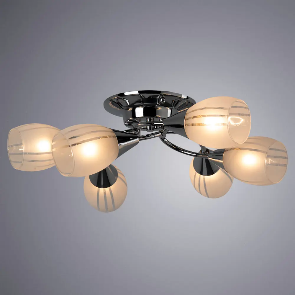 Фото 2 Люстра потолочная Arte Lamp A2701PL-6CC Penny 6 ламп цвет хром Фото 2 Люстра потолочная Arte Lamp A2701PL-6CC Penny 6 ламп цвет хром