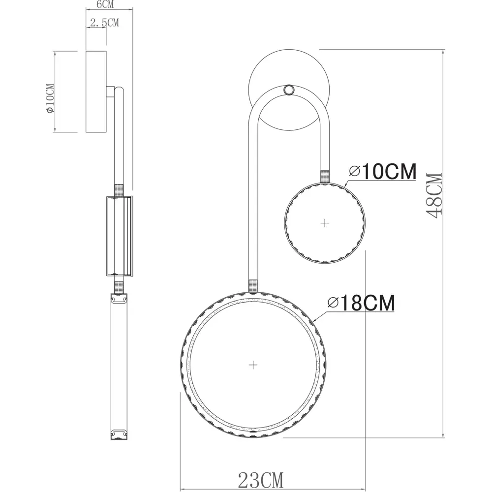 Фото 3 Настенный светильник светодиодный Arte lamp A1364ap-2pb теплый белый (желтый) свет цвет медь
