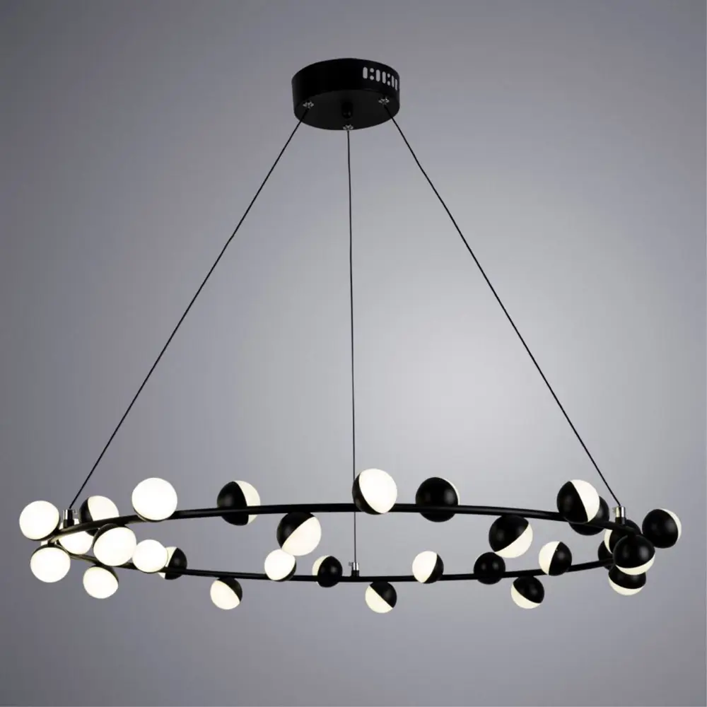 Фото 2 Люстра подвесная светодиодная Arte Lamp A3619SP-30BK, 10 м², цвет белый Фото 2 Люстра подвесная светодиодная Arte Lamp A3619SP-30BK, 10 м², цвет белый
