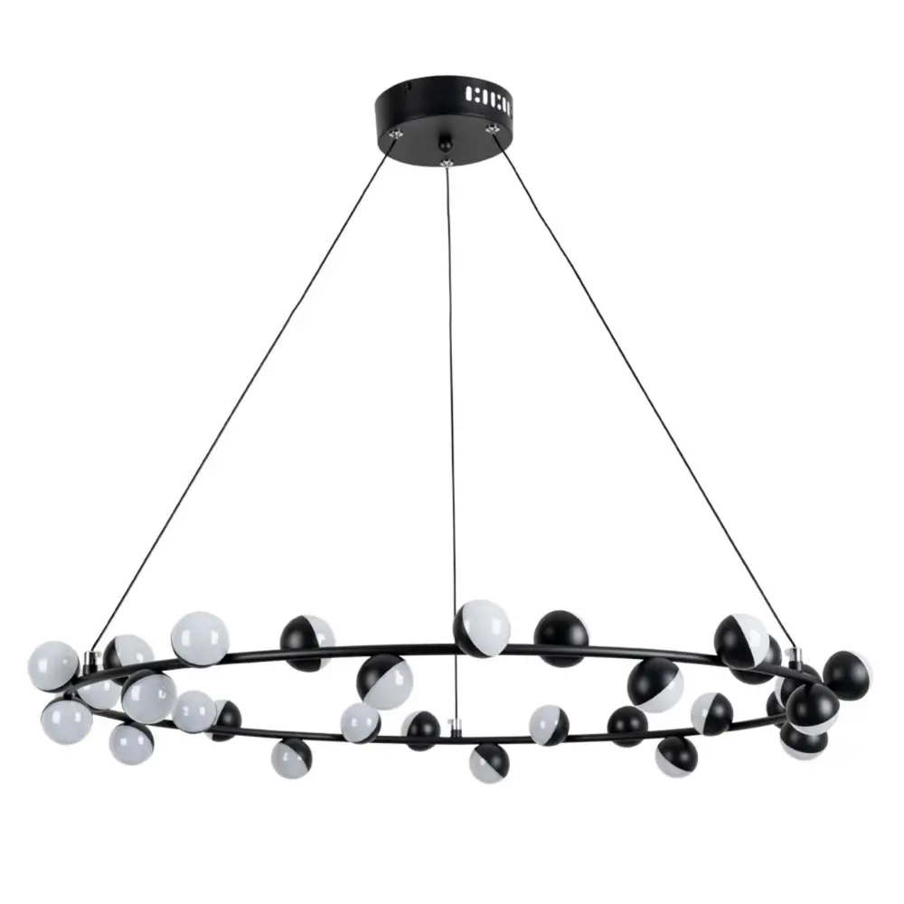 Фото Люстра подвесная светодиодная Arte Lamp A3619SP-30BK, 10 м², цвет белый Фото Люстра подвесная светодиодная Arte Lamp A3619SP-30BK, 10 м², цвет белый