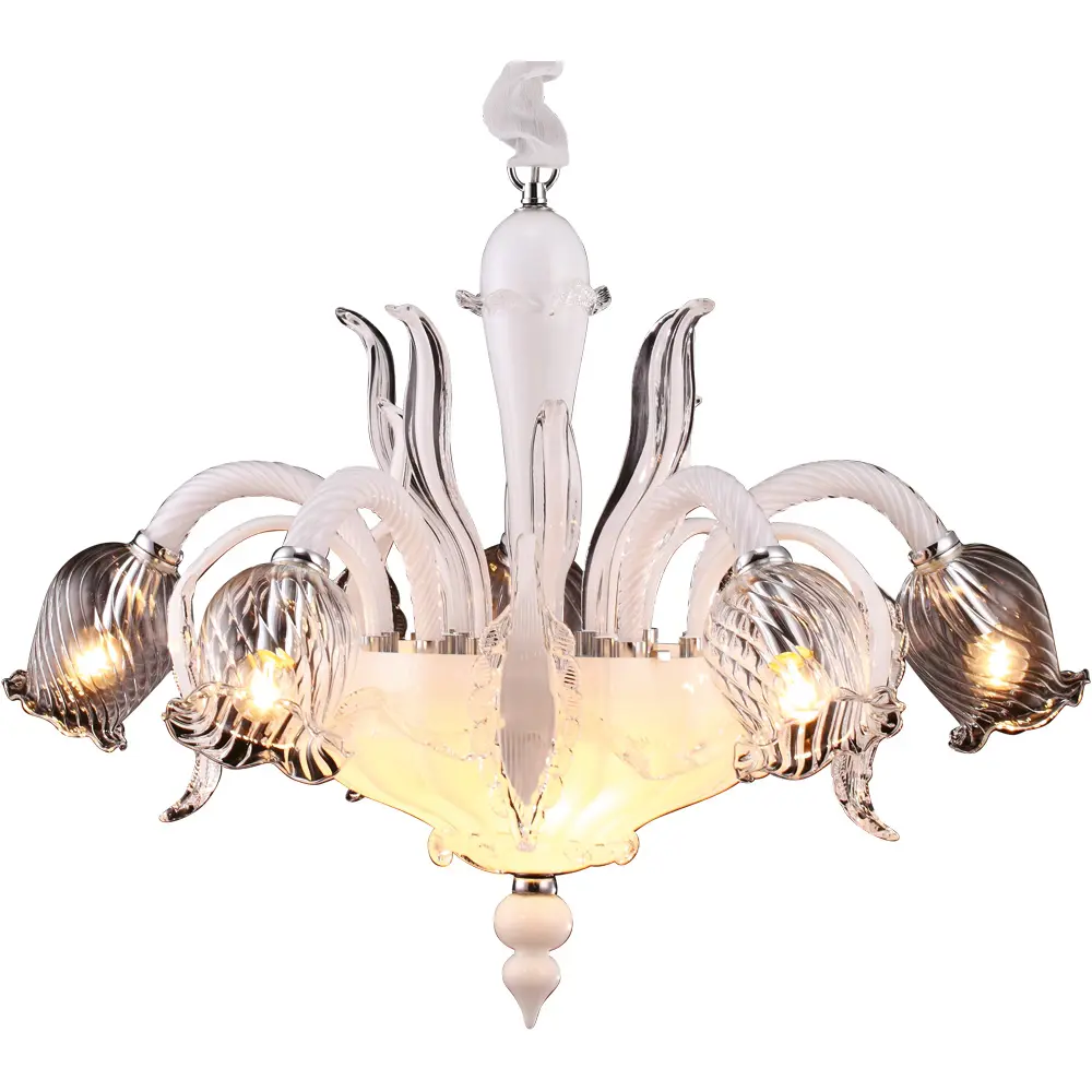 Фото Люстра потолочная ARTE LAMP A9140LM-5-3WH A9140LM-5-3WH 8 ламп 12 м² цвет белый Фото Люстра потолочная ARTE LAMP A9140LM-5-3WH A9140LM-5-3WH 8 ламп 12 м² цвет белый