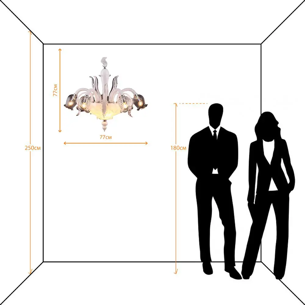Фото 2 Люстра потолочная ARTE LAMP A9140LM-5-3WH A9140LM-5-3WH 8 ламп 12 м² цвет белый Фото 2 Люстра потолочная ARTE LAMP A9140LM-5-3WH A9140LM-5-3WH 8 ламп 12 м² цвет белый