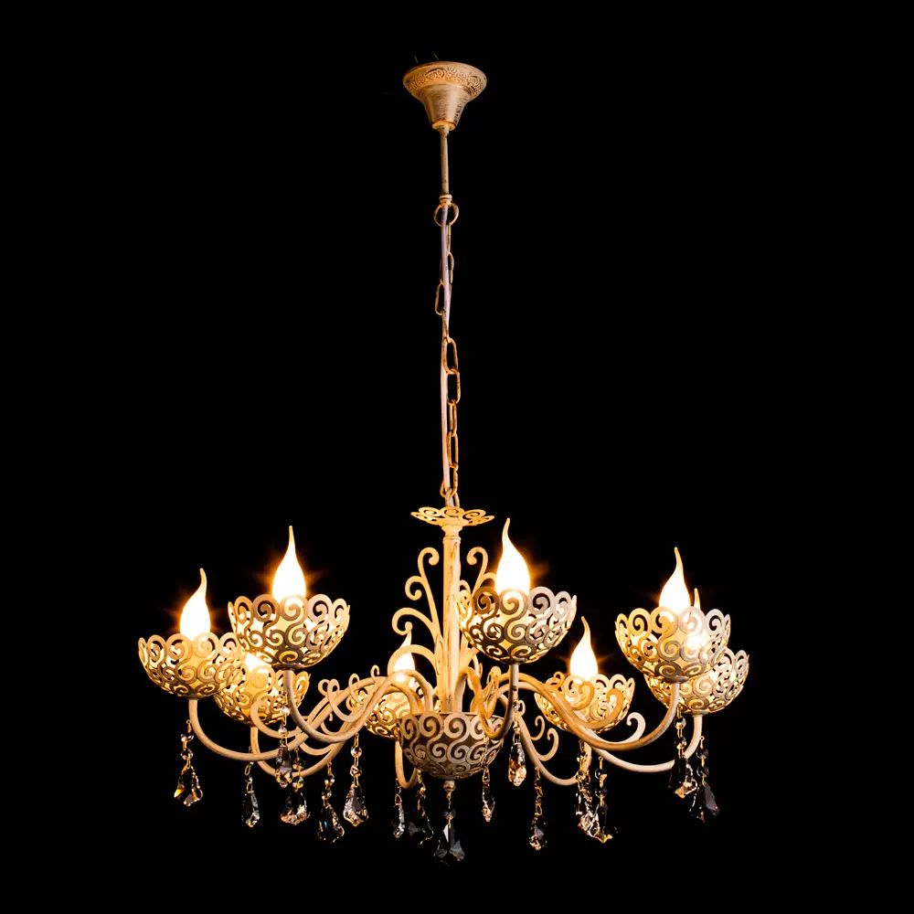 Фото 2 Люстра потолочная ARTE LAMP A4554LM-8WG A4554LM-8WG 8 ламп 12 м² цвет белый Фото 2 Люстра потолочная ARTE LAMP A4554LM-8WG A4554LM-8WG 8 ламп 12 м² цвет белый
