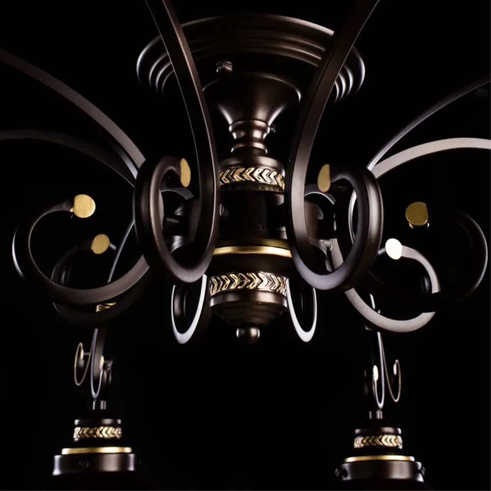 Фото 3 Люстра потолочная Arte Lamp 7 A4577PL-8CK, 8 ламп, цвет коричневый Фото 3 Люстра потолочная Arte Lamp 7 A4577PL-8CK, 8 ламп, цвет коричневый