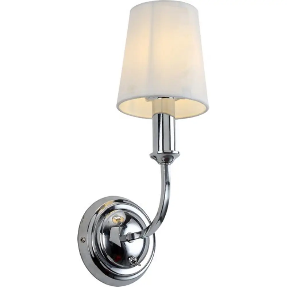 Фото Настенный светильник Arte Lamp Patricia A9022AP-1CC E14 1 лампа цвет белый Фото Настенный светильник Arte Lamp Patricia A9022AP-1CC E14 1 лампа цвет белый