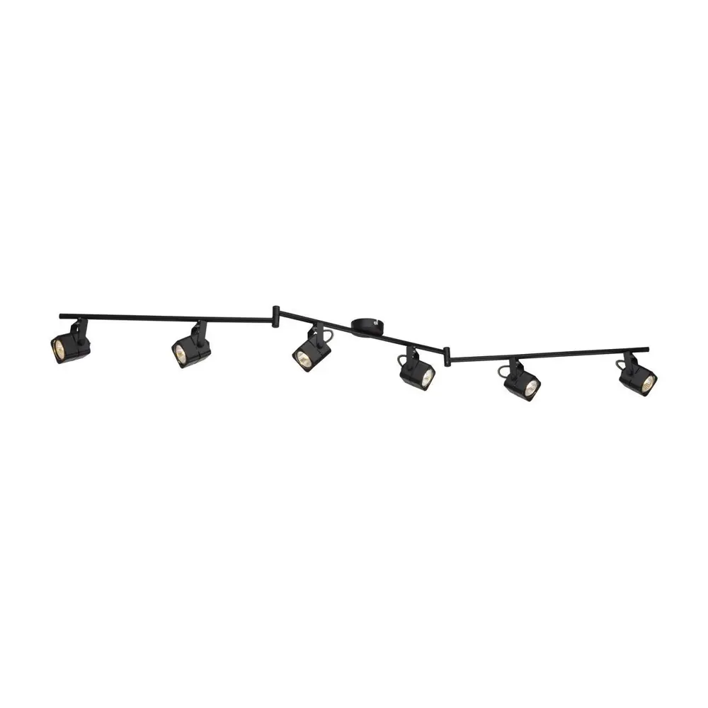 Фото Трековый светильник Arte Lamp A1314PL-6BK 300Вт GU10x6 Фото Трековый светильник Arte Lamp A1314PL-6BK 300Вт GU10x6